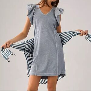 Daily Practice By Anthropologie Malibu Creek Dress In Blue in Size XXS